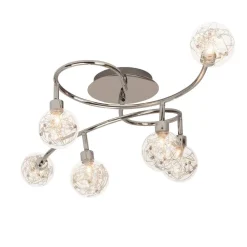 Lampe Joya Deckenspot 6flg chrom | 6x QT14, G9, 33W, geeignet für Stiftsockellampen (nicht enthalten) | Köpfe schwenkbar ^ Brilliant Online