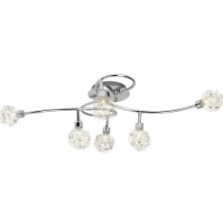 Lampe Joya Deckenspot 6flg chrom | 6x QT14, G9, 33W, geeignet für Stiftsockellampen (nicht enthalten) | Köpfe schwenkbar ^ Brilliant Online