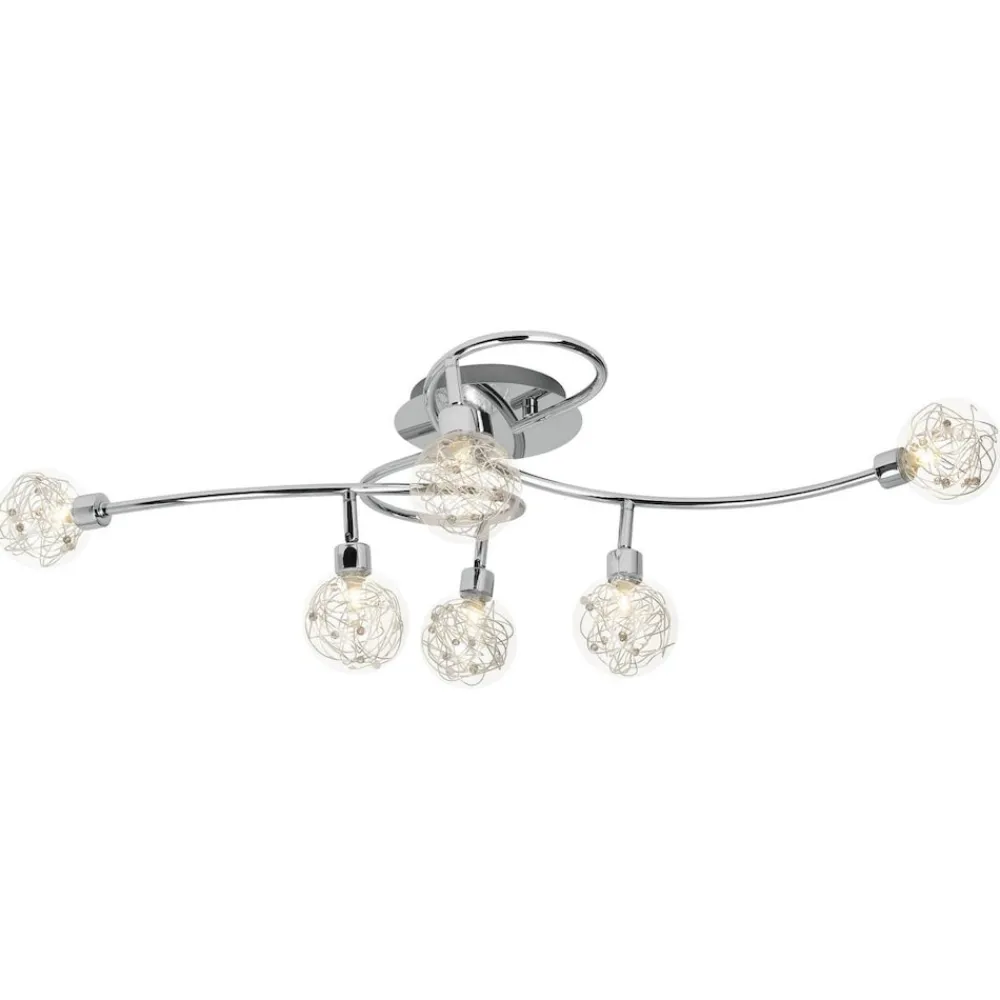 Lampe Joya Deckenspot 6flg chrom | 6x QT14, G9, 33W, geeignet für Stiftsockellampen (nicht enthalten) | Köpfe schwenkbar ^ Brilliant Online