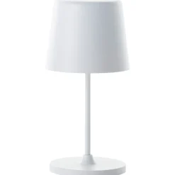 Lampe Kaami LED Außentischleuchte 37cm weiß matt Metall/Holz weiß 2 W LED integriert ^ Brilliant Online
