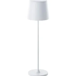 Lampe Kaami LED Außentischleuchte 37cm weiß matt Metall/Holz weiß 2 W LED integriert ^ Brilliant Online