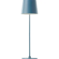 Lampe Kaami LED Außentischleuchte 37cm hellblau Metall/Holz blau 2 W LED integriert ^ Brilliant