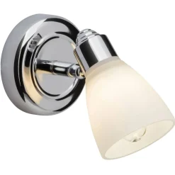 Brilliant Lampe Kensington Wandspot chrom/weiß | 1x QT14, G9, 28W, geeignet für Stiftsockellampen (nicht enthalten) | IP-Schutzart: 44 - spritzwassergeschützt Hot