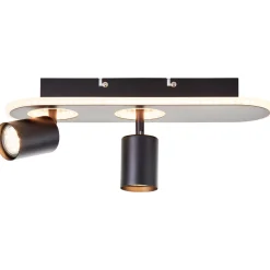 Brilliant Lampe, Kimon LED Spotbalken 2flg schwarz, 2x PAR51, GU10, 5W geeignet für Reflektorlampen, Köpfe schwenkbar Best