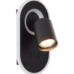 Brilliant Lampe, Kimon LED Wandspot schwarz, 1x PAR51, GU10, 5W geeignet für Reflektorlampen, Kopf schwenkbar Best