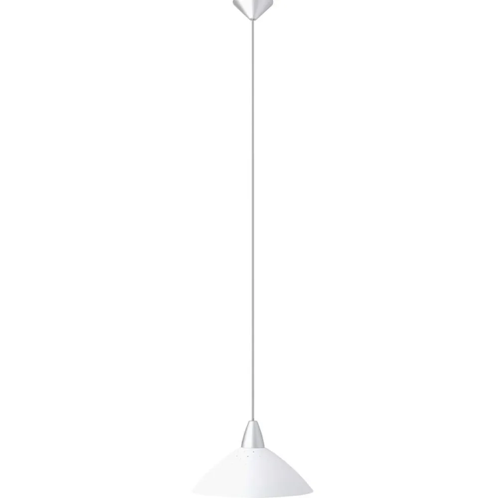 Brilliant Lampe Logo Pendelleuchte 35cm weiß | 1x A60, E27, 60W, geeignet für Normallampen (nicht enthalten) | In der Höhe einstellbar / Kabel kürzbar New