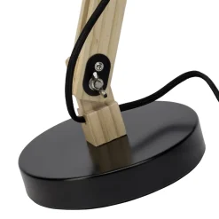 Lampe Moda Tischleuchte schwarz | 1x A60, E27, 25W, geeignet für Normallampen (nicht enthalten) | Mit Schnurzwischenschalter ^ Brilliant
