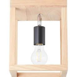 Brilliant Lampe, Nerea Deckenleuchte 1flg eiche geölt, Holz/Metall, 1x A60, E27, 15W,Normallampen (nicht enthalten) New