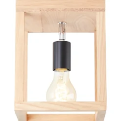 Brilliant Lampe, Nerea Deckenleuchte 1flg eiche geölt, Holz/Metall, 1x A60, E27, 15W,Normallampen (nicht enthalten) New