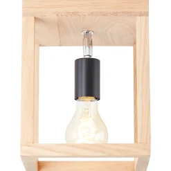 Brilliant Lampe, Nerea Deckenleuchte 1flg eiche geölt, Holz/Metall, 1x A60, E27, 15W,Normallampen (nicht enthalten) New