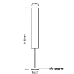 Brilliant Lampe Nerva Standleuchte titan/weiß | 2x C35, E14, 40W, geeignet für Kerzenlampen (nicht enthalten) | Mit Fußschalter New