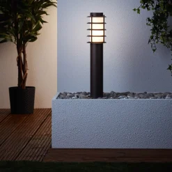 Lampe Oskar Außensockelleuchte 51cm rostfarbend | 1x A60, E27, 20W, geeignet für Normallampen (nicht enthalten) | IP-Schutzart: 44 - spritzwassergeschützt ^ Brilliant New