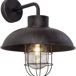 Lampe Portland Außenwandleuchte hängend rostfarbend | 1x A60, E27, 60W, geeignet für Normallampen (nicht enthalten) | IP-Schutzart: 44 - spritzwassergeschützt ^ Brilliant Hot