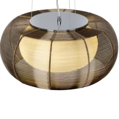 Brilliant Lampe Relax Pendelleuchte 40cm bronze/chrom | 2x A60, E27, 30W, g.f. Normallampen n. ent. | In der Höhe einstellbar / Kabel kürzbar | Für LED-Leuchtmittel geeignet Best