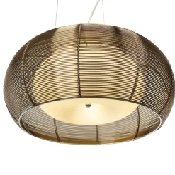 Brilliant Lampe Relax Pendelleuchte 40cm bronze/chrom | 2x A60, E27, 30W, g.f. Normallampen n. ent. | In der Höhe einstellbar / Kabel kürzbar | Für LED-Leuchtmittel geeignet Best