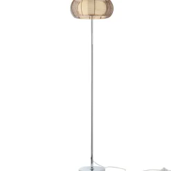 Brilliant Lampe Relax Standleuchte 2flg bronze/chrom | 2x A60, E27, 30W, g.f. Normallampen n. ent. | Mit Fußschalter | Für LED-Leuchtmittel geeignet Discount