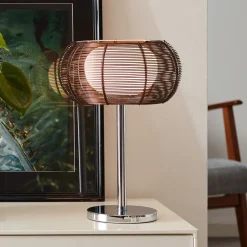 Lampe Relax Tischleuchte bronze/chrom | 1x QT14, G9, 25W, geeignet für Stiftsockellampen nicht enthalten | Mit Schnurzwischenschalter | Für LED-Leuchtmittel geeignet ^ Brilliant Online