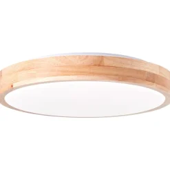 Brilliant Lampe, Slimline Wand- und Deckenleuchte 34cm holz hell/weiß, 1x LED integriert, 14W LED integriert, (1300lm, 3000-4000K), Lichtfarbe über Wandschalter einstellbar New