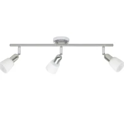 Brilliant Lampe Sofia Spotrohr 3flg eisen/chrom/weiß | 3x D45, E14, 40W, geeignet für Tropfenlampen (nicht enthalten) | Köpfe schwenkbar Online