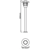 Brilliant Lampe Terrence Außenstandleuchte edelstahl | 1x A60, E27, 60W, geeignet für Normallampen (nicht enthalten) | IP-Schutzart: 44 - spritzwassergeschützt Hot