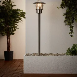 Brilliant Lampe Terrence Außenstandleuchte edelstahl | 1x A60, E27, 60W, geeignet für Normallampen (nicht enthalten) | IP-Schutzart: 44 - spritzwassergeschützt Hot