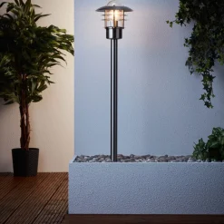 Brilliant Lampe Terrence Außenstandleuchte edelstahl | 1x A60, E27, 60W, geeignet für Normallampen (nicht enthalten) | IP-Schutzart: 44 - spritzwassergeschützt Hot