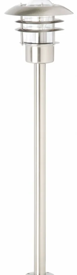 Brilliant Lampe Terrence Außenstandleuchte edelstahl | 1x A60, E27, 60W, geeignet für Normallampen (nicht enthalten) | IP-Schutzart: 44 - spritzwassergeschützt Hot