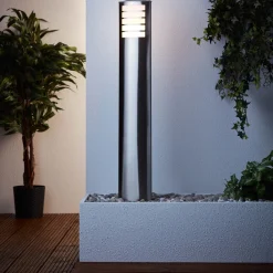 Lampe Todd Außenstandleuchte edelstahl | 1x A60, E27, 20W, geeignet für Normallampen (nicht enthalten) | IP-Schutzart: 44 - spritzwassergeschützt ^ Brilliant Clearance