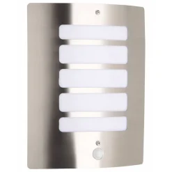 Lampe Todd Außenwandleuchte Bewegungsmelder edelstahl | 1x A60, E27, 60W, geeignet für Normallampen (nicht enthalten) | IP-Schutzart: 44 - spritzwassergeschützt ^ Brilliant Outlet