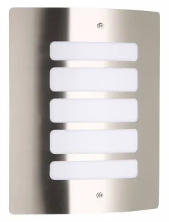 Lampe Todd Außenwandleuchte edelstahl | 1x A60, E27, 60W, geeignet für Normallampen (nicht enthalten) | IP-Schutzart: 44 - spritzwassergeschützt ^ Brilliant Outlet