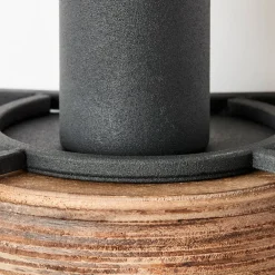 Lampe, Tosh Wandleuchte mit Zuleitung antik holz/schwarz korund, 1x A60, E27, 40W, Holz aus nachhaltiger Waldwirtschaft (FSC) ^ Brilliant Best