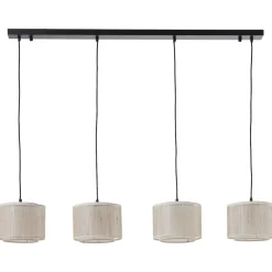 Brilliant Odar Pendelleuchte 4flg schwarz/beige | 4x A60, E27, 42W, geeignet für Normallampen (nicht enthalten) Best