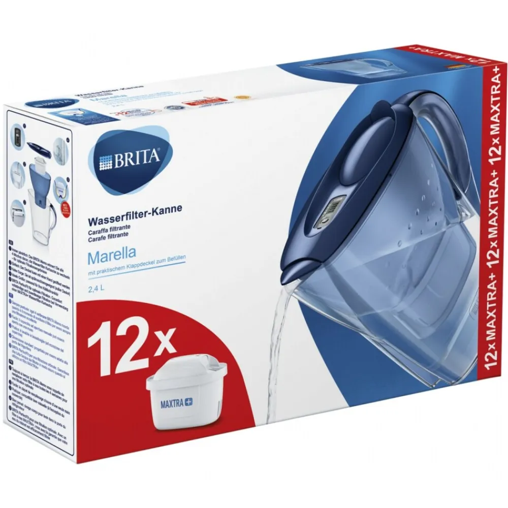 Marella Wasserfilter blau inkl. 12 MAXTRA PRO All in 1 ^ Brita Hot