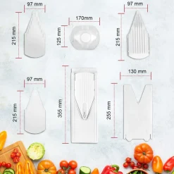 Börner V3 Küchenhobel mit Halter & Multibox Reibe, Kartoffelschneider Orange Sale