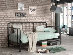 BRONXX Daybett mit Liegefläche 90 x 200 cm Schwarz matt ^ vipack Online