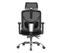 MCW Bürostuhl -J92, Schreibtischstuhl, ergonomisch, verstellbare Lordosenstütze und Armlehne ~ schwarz Best