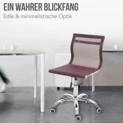 MCW Bürostuhl -K53, Drehstuhl Schreibtischstuhl Computerstuhl, Netzbezug Stoff/Textil ~ weinrot Discount