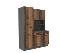 Küchen-Preisbombe Buffet Küche Mario 150 Küchenzeile Küchenblock Einbauküche Old Wood Style Matera New