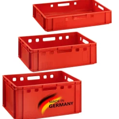 BURI Eurofleischkiste Verschiedene Größen   / / Rot Clearance