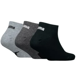 PUMA BWT Sneaker 3P Unisex Socken Schwarz/Grau Discount