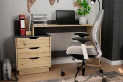 byLIVING Schreibtisch BELFAST, Breite 138 cm, Artisan Eiche/anthrazit Artisan Eiche (Eiche-Optik) Outlet