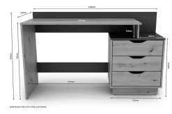 byLIVING Schreibtisch BELFAST, Breite 138 cm, Artisan Eiche/anthrazit Artisan Eiche (Eiche-Optik) Outlet