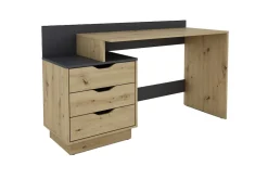 byLIVING Schreibtisch BELFAST, Breite 138 cm, Artisan Eiche/anthrazit Artisan Eiche (Eiche-Optik) Outlet