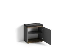 byLIVING Sitzbank JAKOB, Breite 48,5 cm, Old Wood /anthrazit, Sitzkissen weiß