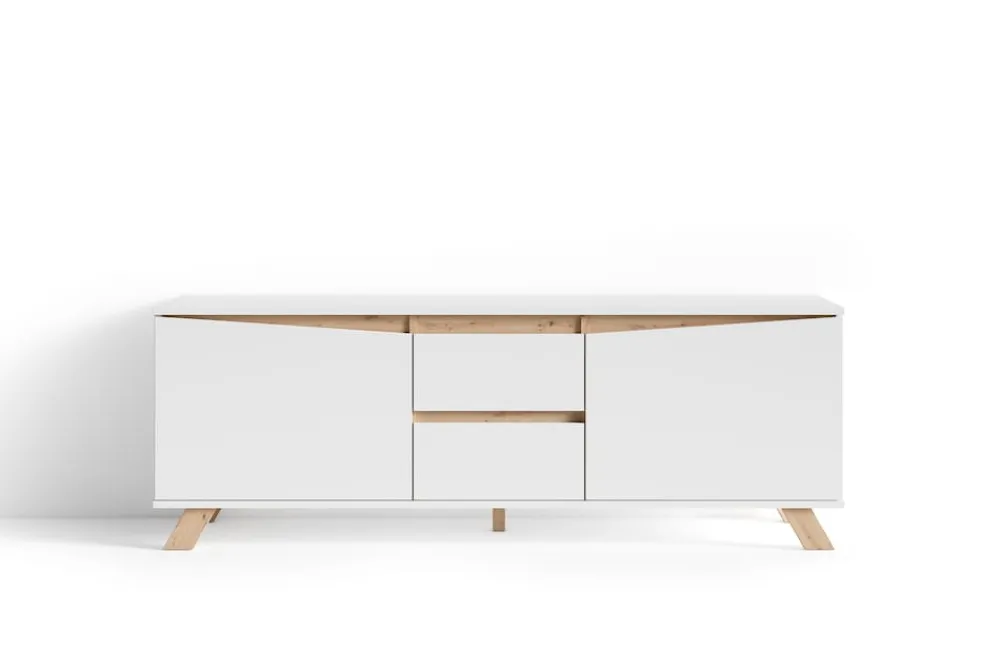 byLIVING TV-Board VALENTIN, Breite 160 cm, /Artisan Eiche (Eiche-Optik) weiß Clearance