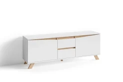 byLIVING TV-Board VALENTIN, Breite 160 cm, /Artisan Eiche (Eiche-Optik) weiß Clearance