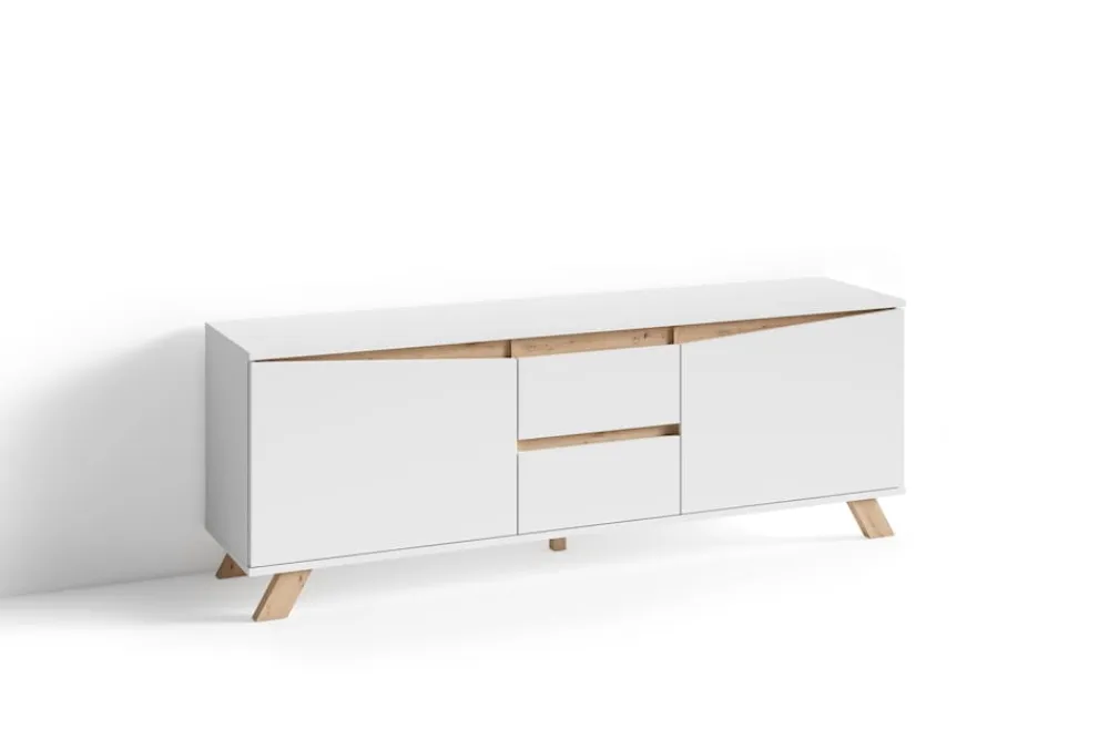 byLIVING TV-Board VALENTIN, Breite 160 cm, /Artisan Eiche (Eiche-Optik) weiß Clearance