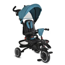 Byox Dreirad Cruz EVA-Reifen klappbar Körbe 360 drehbar Getränkehalter Fußstütze blau rosa