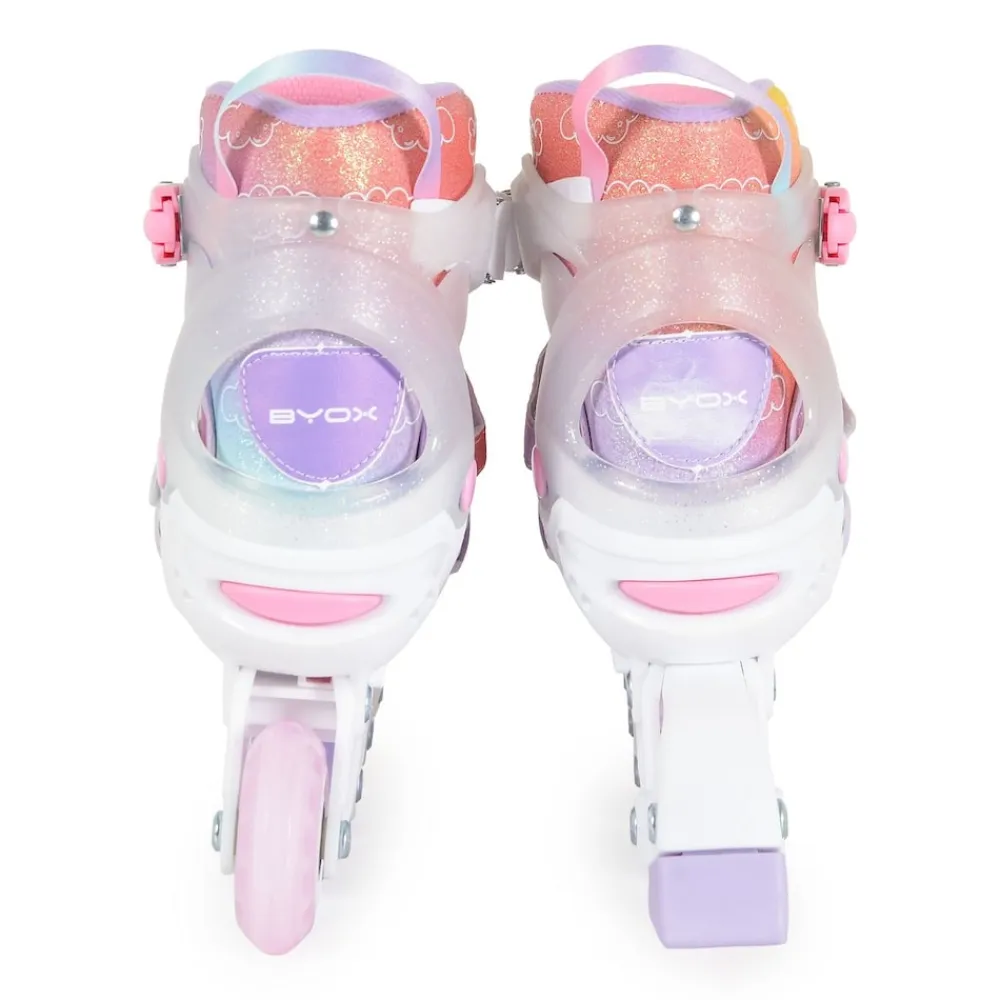 Byox Inliner Dizzy pink Glitzer PU-Räder Stoßdämpfer ABEC-5-Lager verstellbar M (Gr. 34-38) Sale