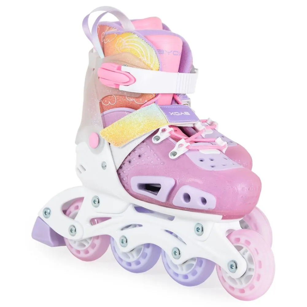 Byox Inliner Dizzy pink Glitzer PU-Räder Stoßdämpfer ABEC-5-Lager verstellbar M (Gr. 34-38) Sale